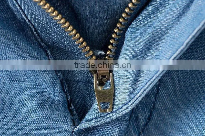 Hot Trendy Women High Waist Pockets Bow Sashes Denim Jeans Harem Pants Trousers