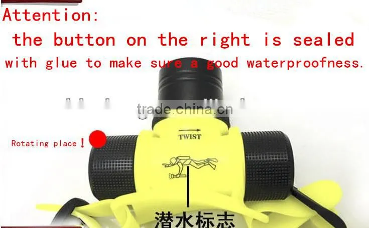 Underwater Q5 LED Diving Head Lamp high waterproof headlight