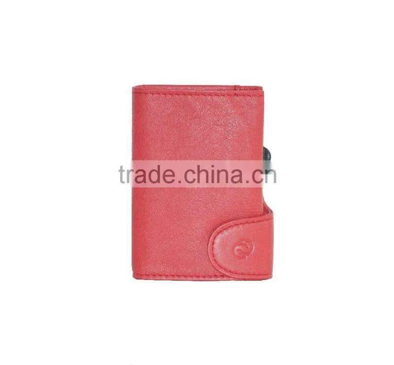 RFID blocking id card holder for travel leather passport holder Rubino
