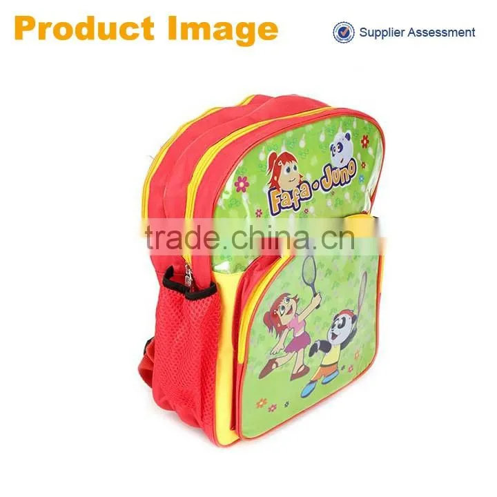 2016 sannovo wholesale cute polyester kids cartoon picture of school bag