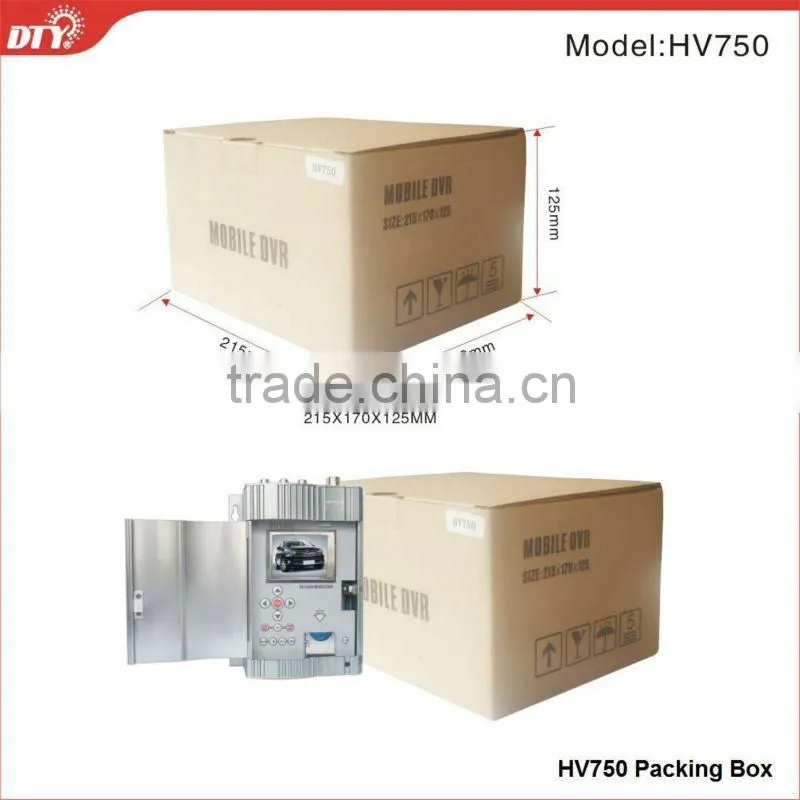 Promotion 1CH 2.5 TFT sd card mobile DVR for bus with usb , HV750