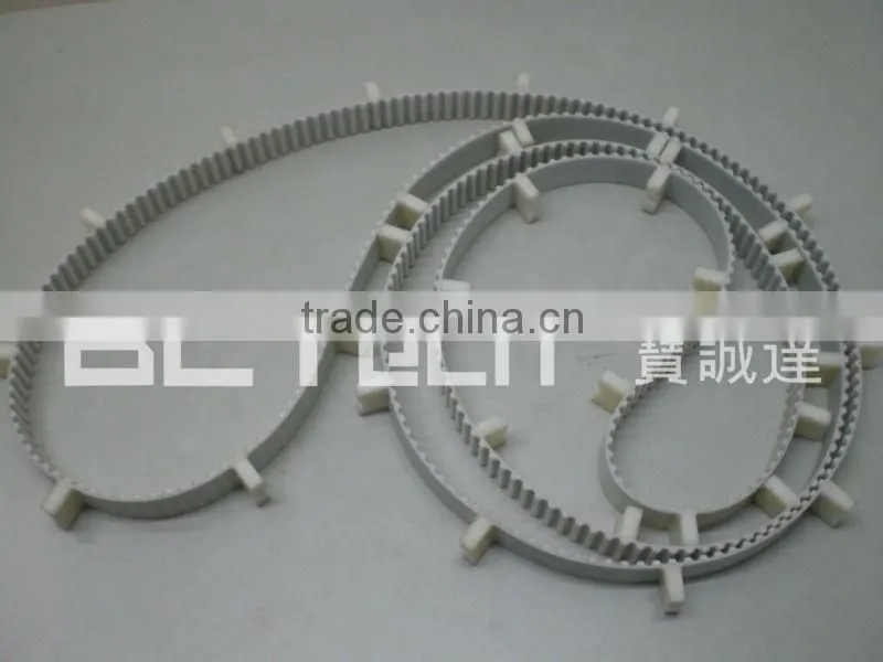 PU timing belt coated with special cleats