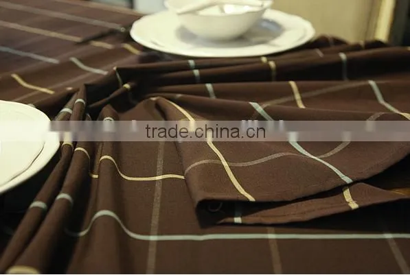 Wholesale Waterproof linen cotton fabric cheap Printed table cloth for home