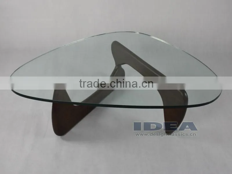 Replica Isamu Nguchi Coffee Table Solid Ash Wooden Base Stained Walnut Color