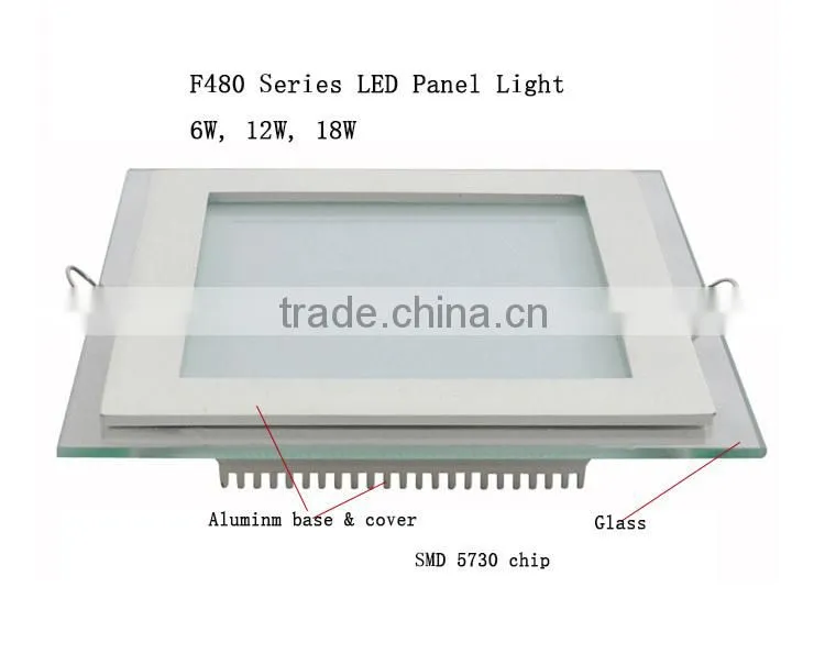 Square Glass LED Panel Light