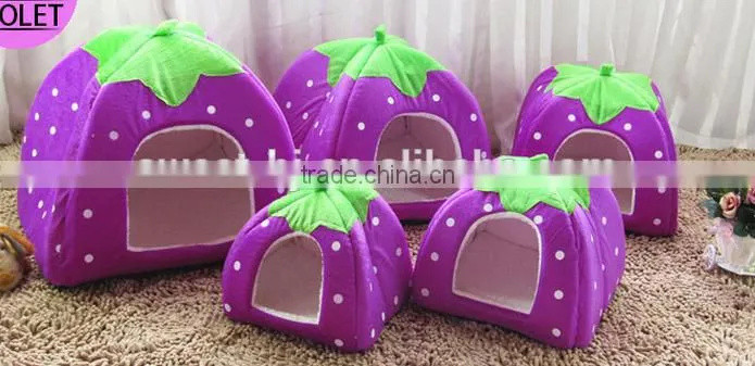 Cute Strawberry Dog House Dog Bed House