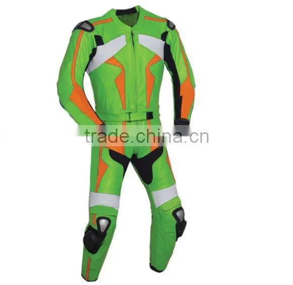 Men 2-Pc Professional Motorcycle Leather Suit