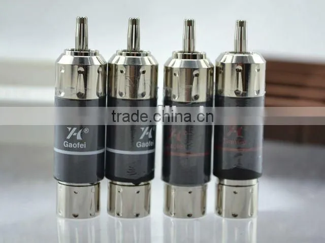 Hi-End RHO02R Copper Rhodium Plated Hi-End Audio RCA CABLE Plug
