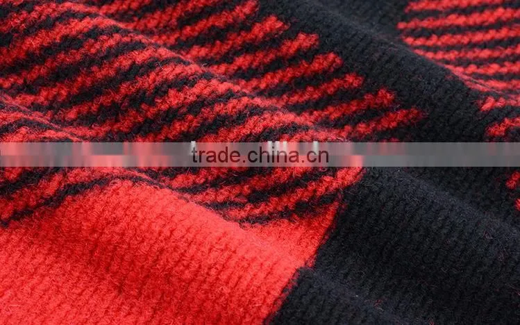 2016 black and white new jacquard design wool blend fabric for woman's overcoat