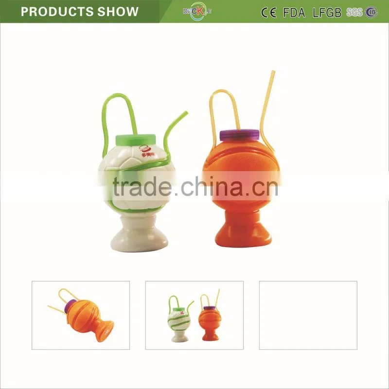 2014 world cup match plasitc football shape cup with straw