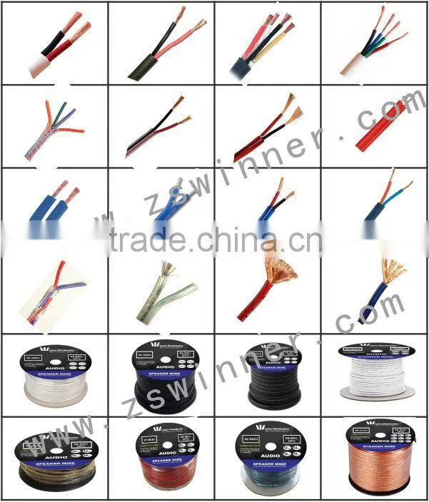 Flexible speaker wire/cable with wooden tray
