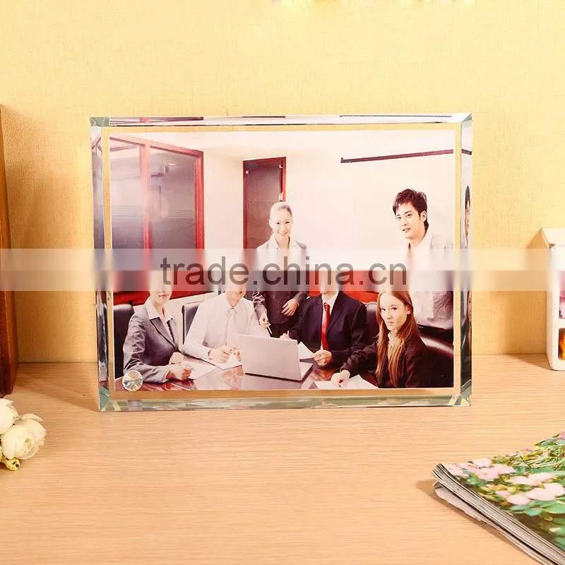 Rectangle shape glass photo frame at cheap price made in China