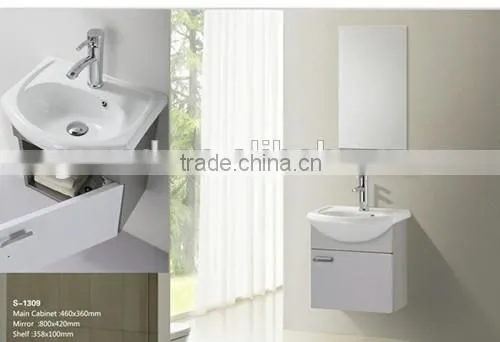 wall-mounted small size modern 304 stainless steel bathroom cabinets 1309
