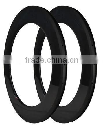 Wholesale Aero U shape 60mm carbon clincher rim 700C 23mm width, Road bike carbon clincher rim for Track bike 3K UD 12K