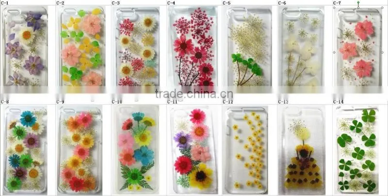 2016 Unique design real flower phone cover tpu soft phone case for iphone 6