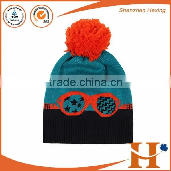 Design your own knit beanie cap from shen factory