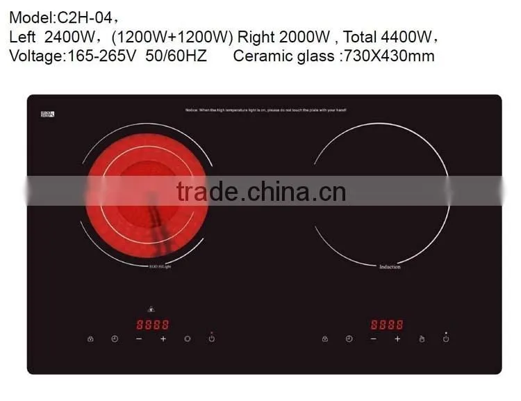 730*410mm touch sensor ceramic and induction hob home appliances