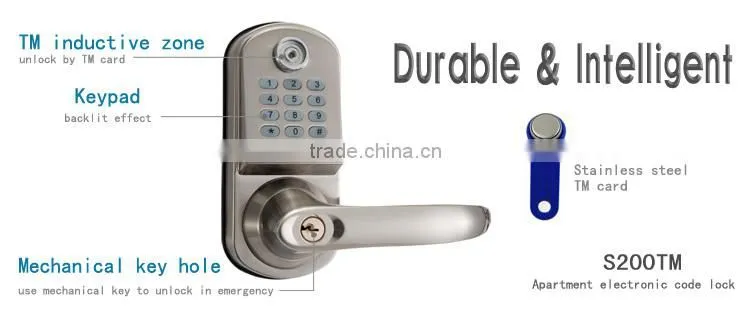 Wholesale electronic password hotel lock with code keyboard manufacturer