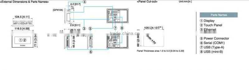 PFXGP4105G1D PROFACE hmi GP4105G1D