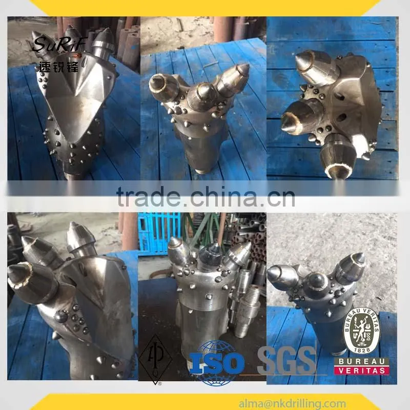 tri hawk drill head/eagle-palm bit/tri hawk drill bit/Sonde Housing with Eagle Claw Drill bits