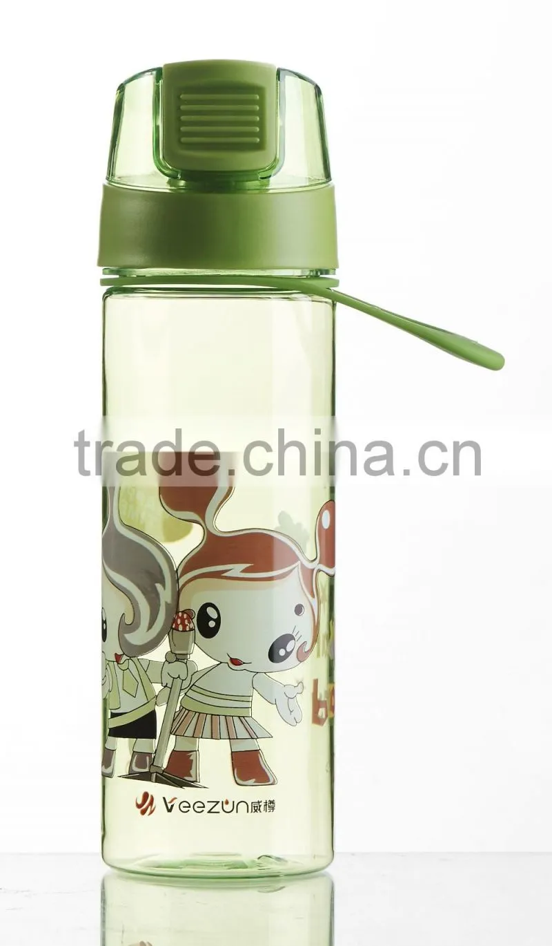 plastic sports bottle with straw/school water bottle for kids /kids water bottle