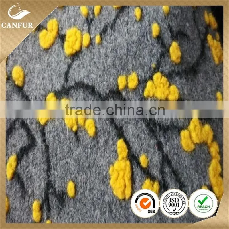 Jacquard knitted wool fabric