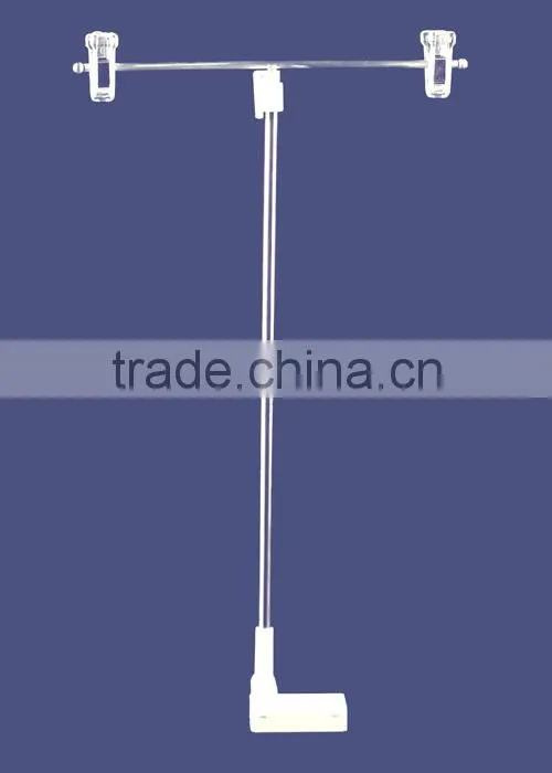 Plastic supermarket advertising display clamp