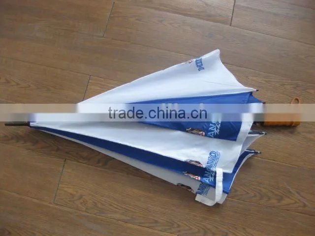 High Quality Two layers Windproof auto open fiberglass promotional umbrella golf umbrella