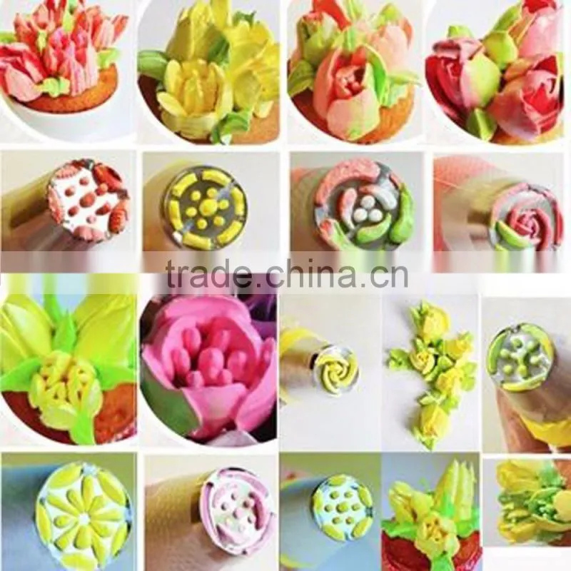 6pcs stainless steel russian tulip nozzles flower icing piping tips pastry tubes set