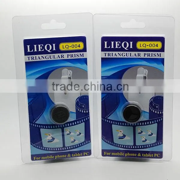 universal External clip lens 3 traingular prism image mirage camera lens for smartphone
