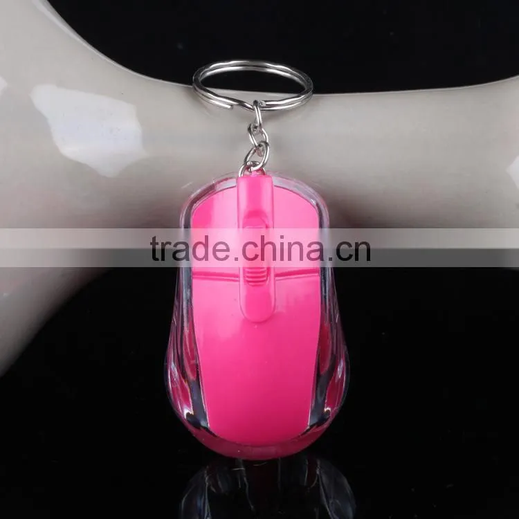 Luminous mouse plastic keychain innovative High quality keychain factory