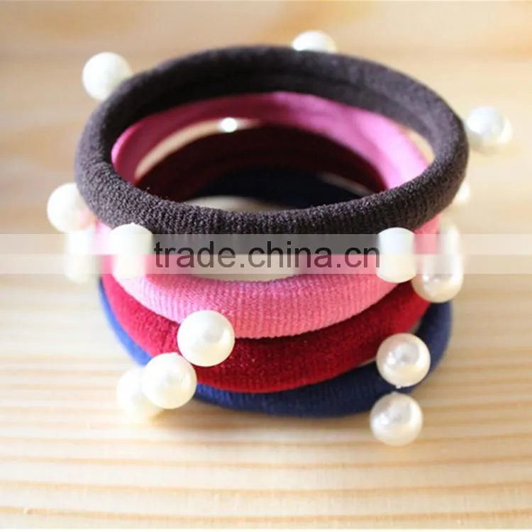 pearls elastic band hair ring, hair ponytai rings