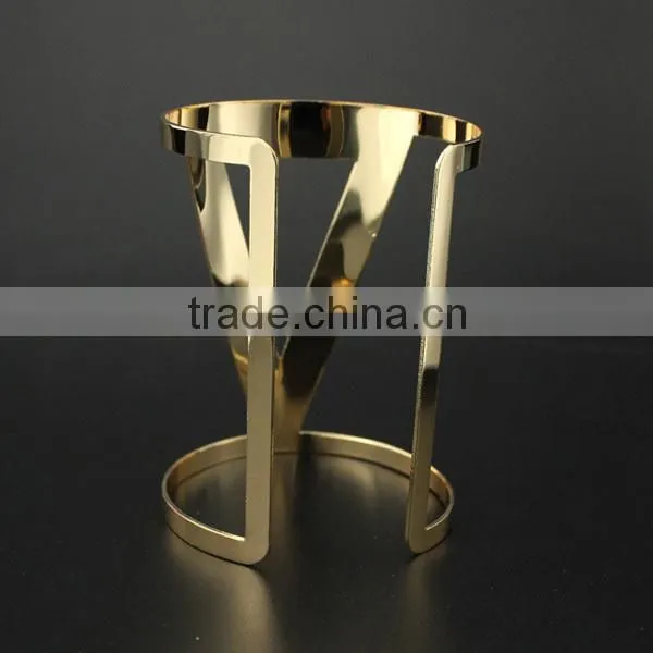 screw cuff bracelet plain metal bangle design