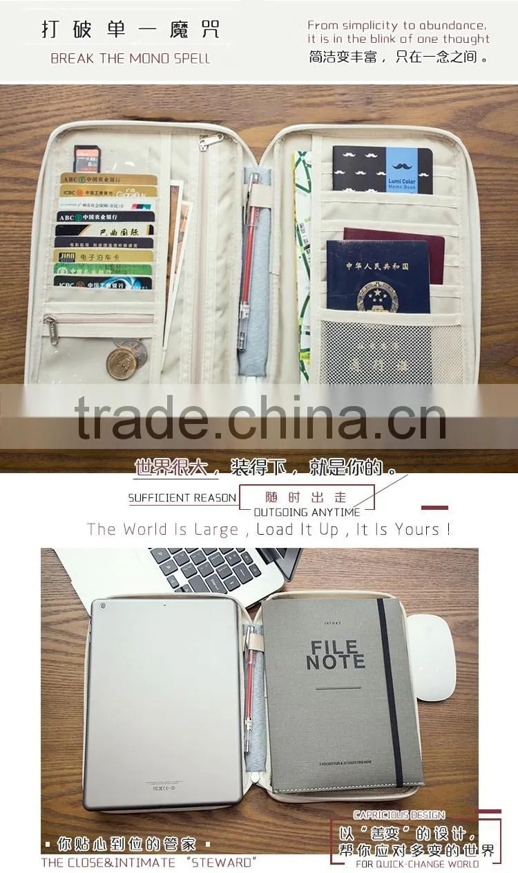 Zipper Closure Tote Tripping Wallet