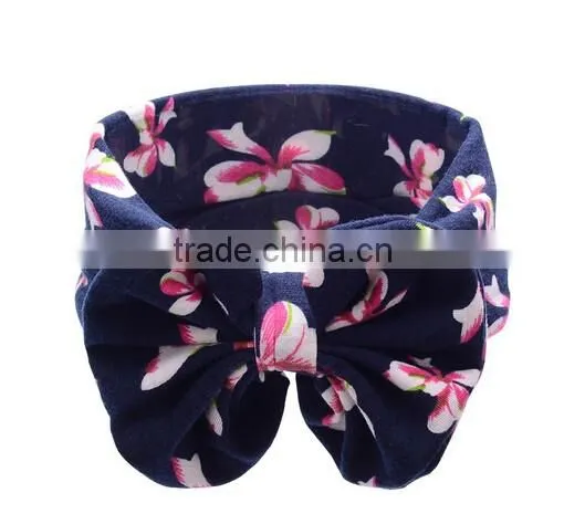 Kids Baby Girls Toddler Cotton Bowknot Headband Hair Band Headwear Accessories