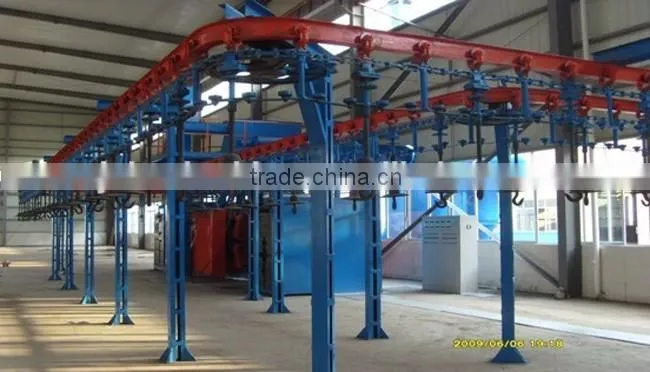 Step by step monorail shot blasting machines