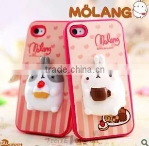 embossed 3d cute silicone animal phone case