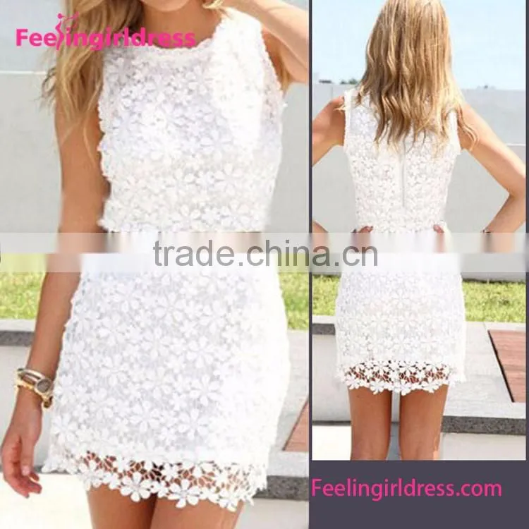 Red White Patterns Of Lace Evening Dress Designs