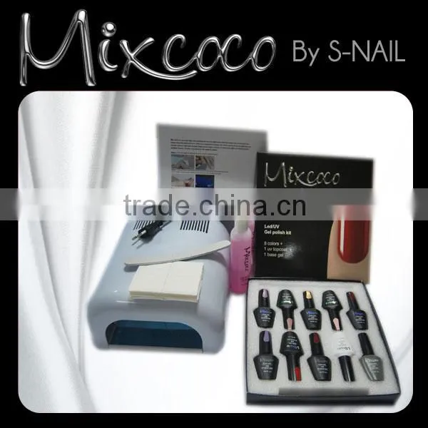 Mixcoco 10 colors Nail gel polish kit ,gel polish with 36W UV lamp,Uv gel nail polish