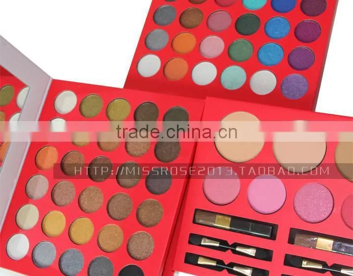 2015new brand Miss Rose 60Eyeshadow 3Bronzer 4Blusher Palette Cosmetics Makeup Kit