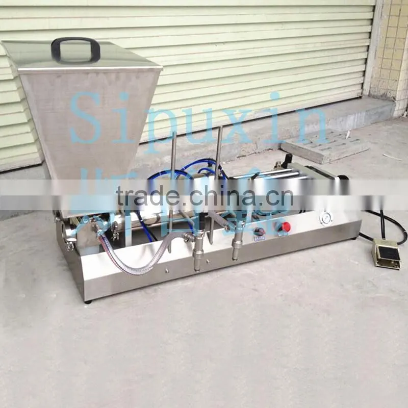 double nozzle semi-automatic filling machine for shampoo liquid