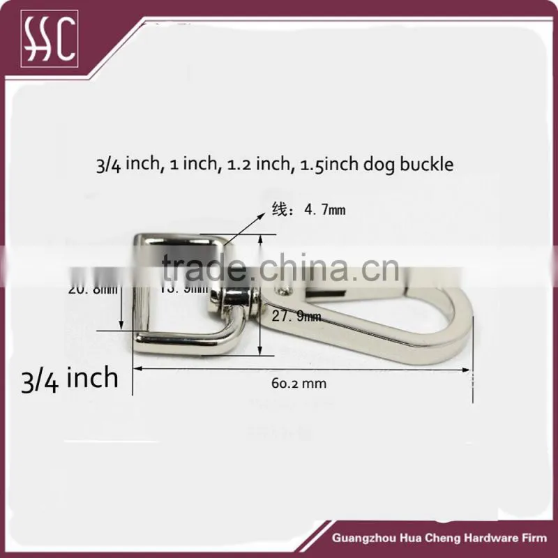 High quality bag hardware suitcase parts 3/4",1",1.2",1.5" dog buckles