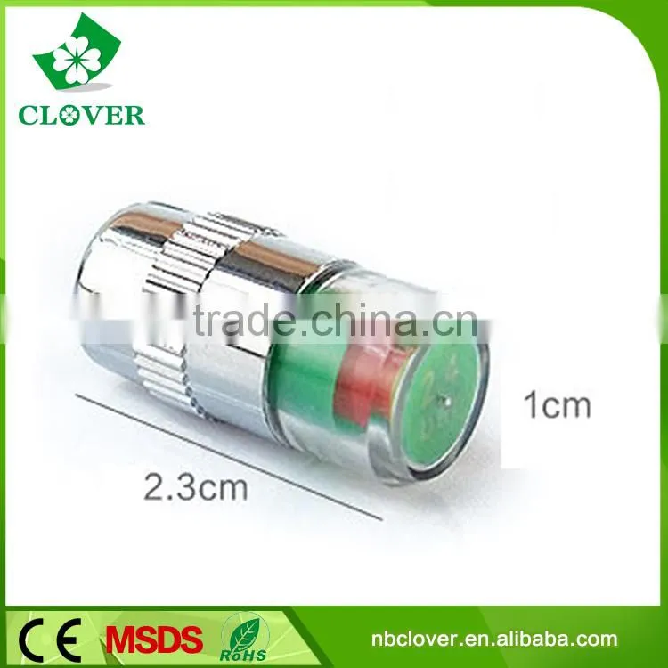 36PSI 2.4 Bar 4Pcs Car Tire Pressure Monitoring Air Alert Chromed Metal Car Tire Valve Caps