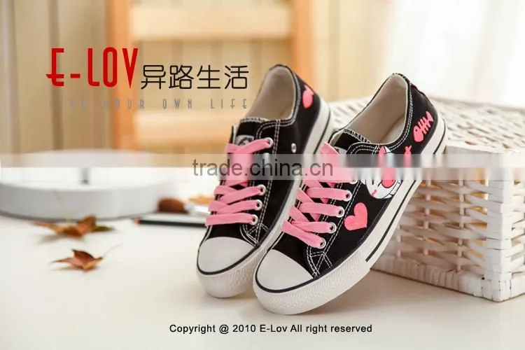 NO.D020HHot sales high quality ladies canvas shoes