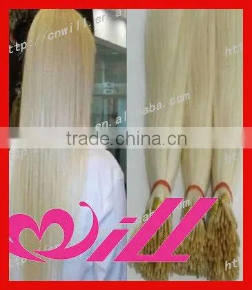 Top Quality Silky Straight Blonde Hair 24 Inch Indian Hair Human Remy Hair Bulk Extenson