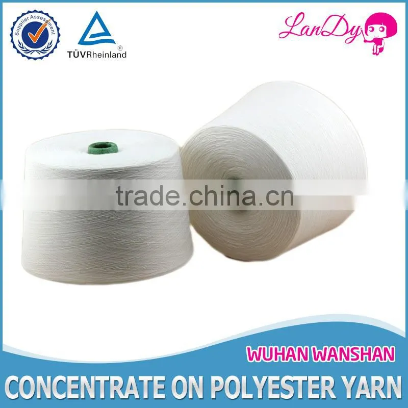 203 close virgin factory price in cone or hany yarn semi-dull knitting and weaving 100pct polyester sewing thread
