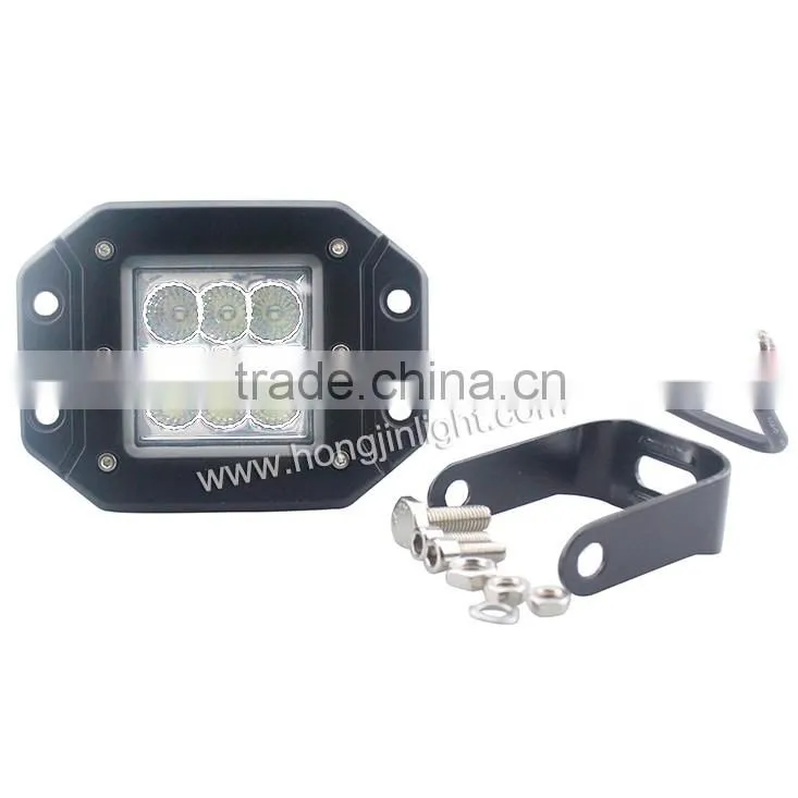 High Power 18W Square LED Work Light-5 inch High Lumen Led Truck Work Lights