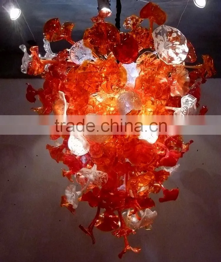 hand blown glass chandelier decoration XO-20150619 Modern glass chandelier from famous Chinese glass artist Mr Ou LianHua