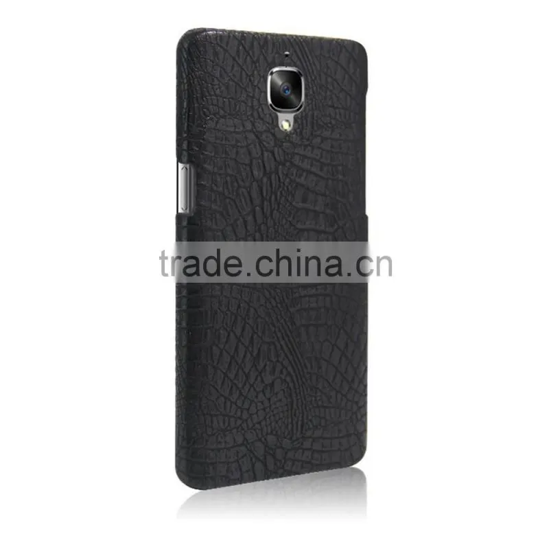 C&T Black PU Leather Back Cover Case Shell for Oneplus 3