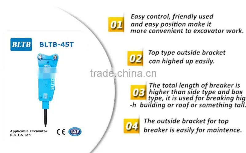 CE Standard BLTB45 Top Type Hydraulic Breaker